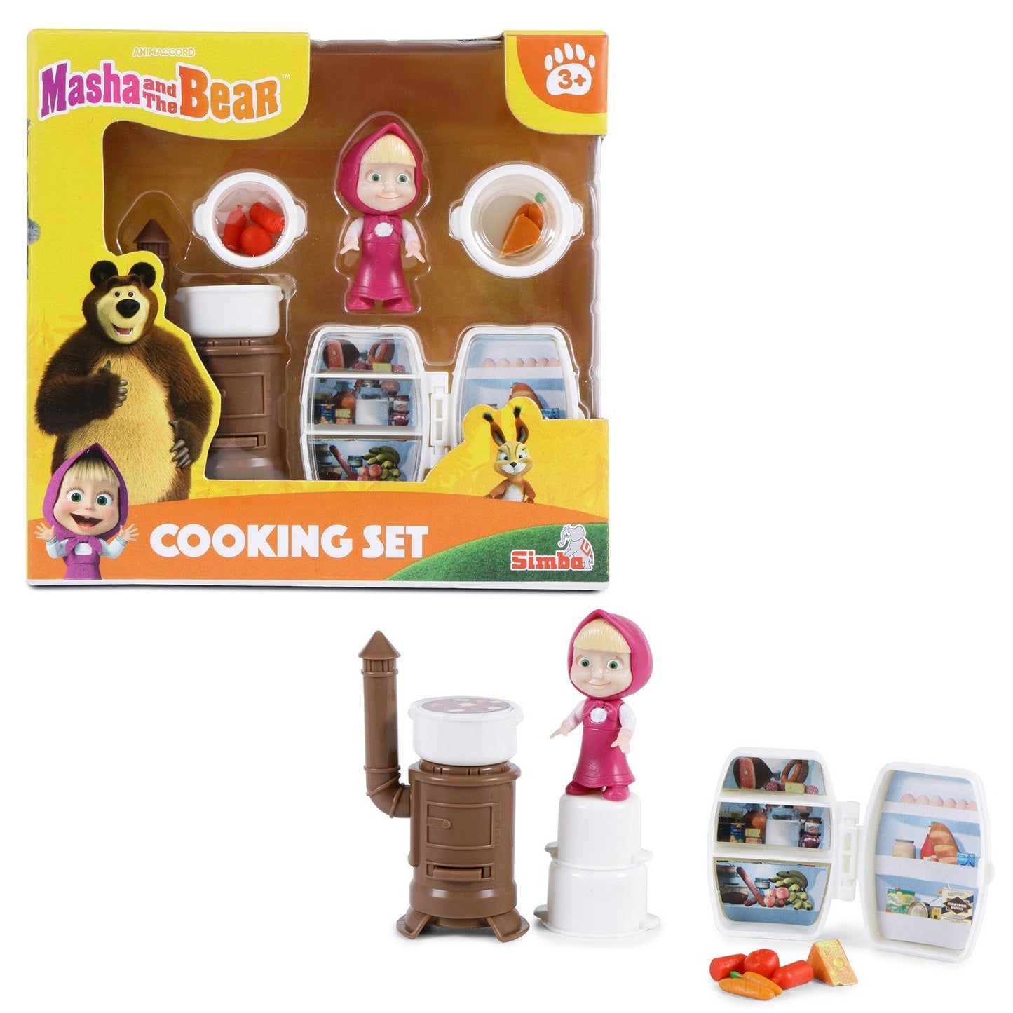 Masha and the Bear Mini Cooking Set By Fratelli Masha Doll Playset With Cooking Set 2 Inch Masha Doll and Ts Cooking Accessories Made In India