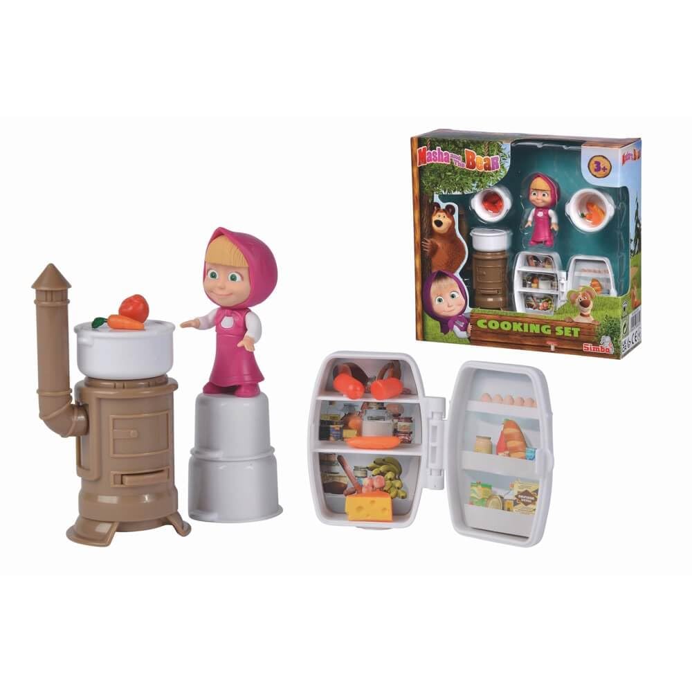 Masha and the Bear Mini Cooking Set By Fratelli Masha Doll Playset With Cooking Set 2 Inch Masha Doll and Ts Cooking Accessories Made In India