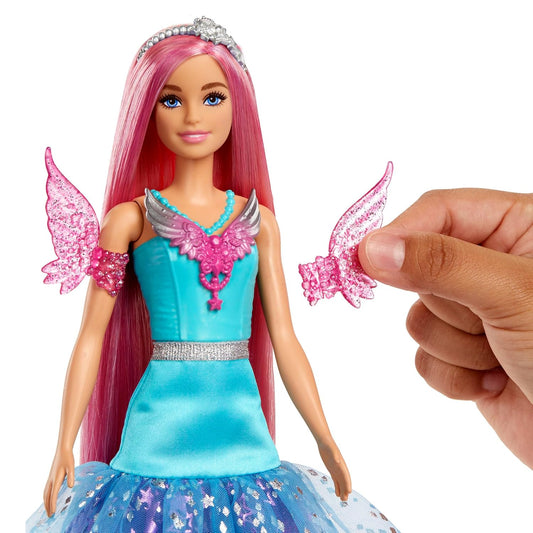 Barbie Doll with 2 Fantasy Pets & Dress, Malibu” Doll from A Touch of Magic™, 7-inch Long Hair