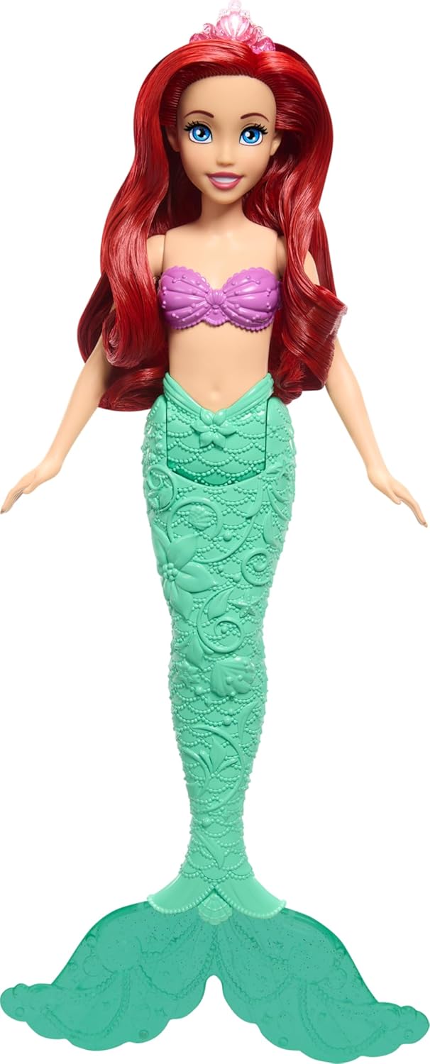 Disney Princess Mattel Ariel Mermaid Fashion Doll & 2 Mermaid Sister Dolls, Posable & with Glitter Fins, Inspired by Disney The Little Mermaid Movie