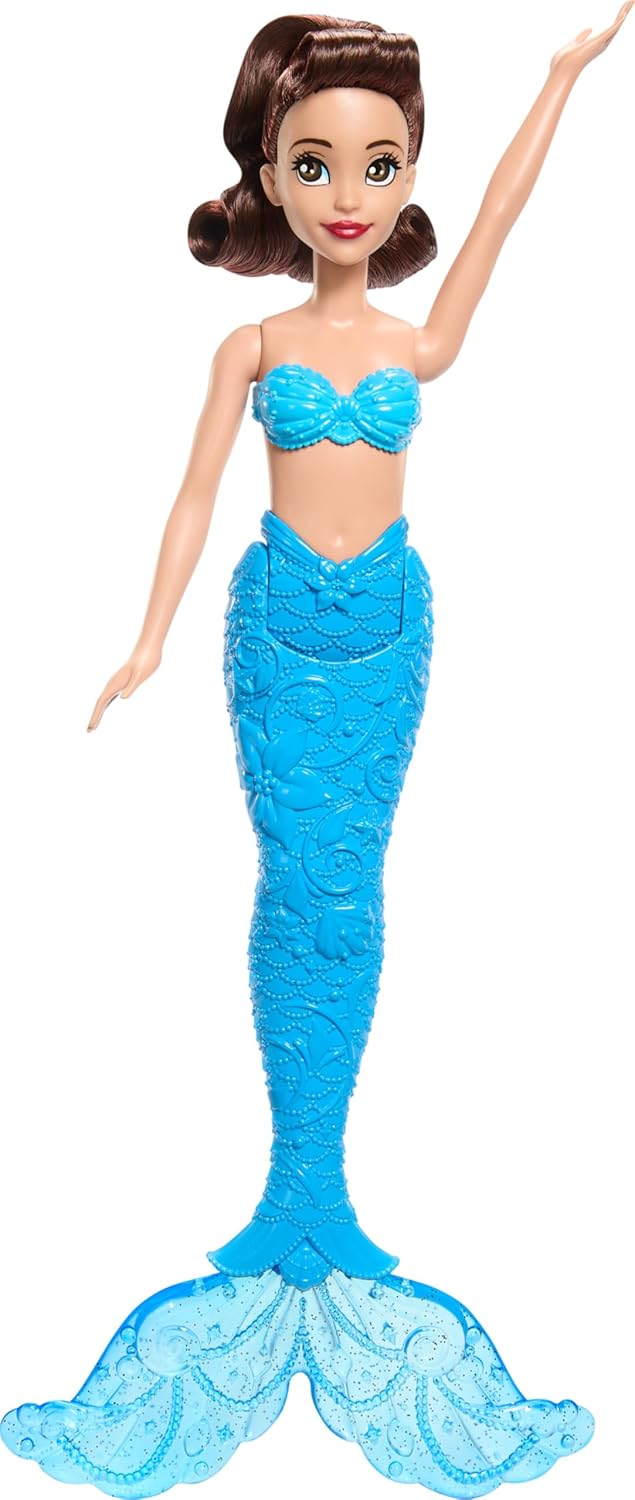 Disney Princess Mattel Ariel Mermaid Fashion Doll & 2 Mermaid Sister Dolls, Posable & with Glitter Fins, Inspired by Disney The Little Mermaid Movie