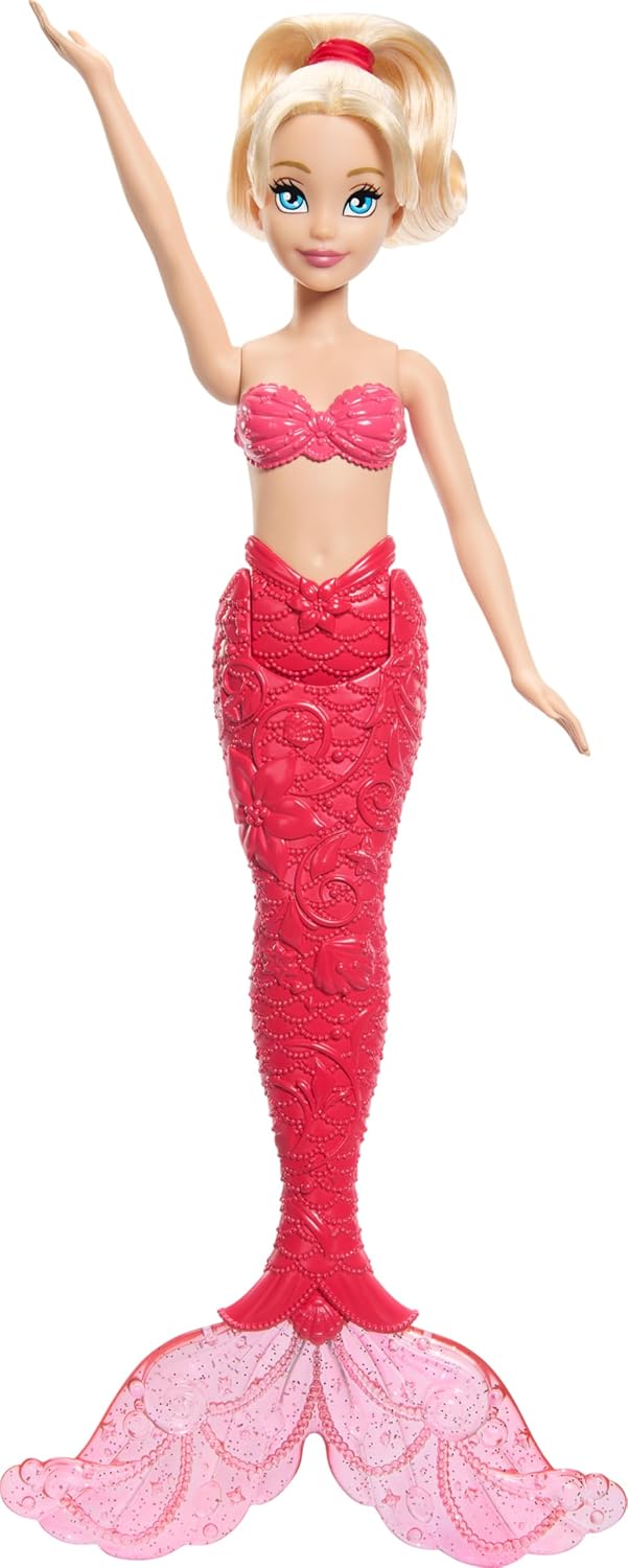 Disney Princess Mattel Ariel Mermaid Fashion Doll & 2 Mermaid Sister Dolls, Posable & with Glitter Fins, Inspired by Disney The Little Mermaid Movie