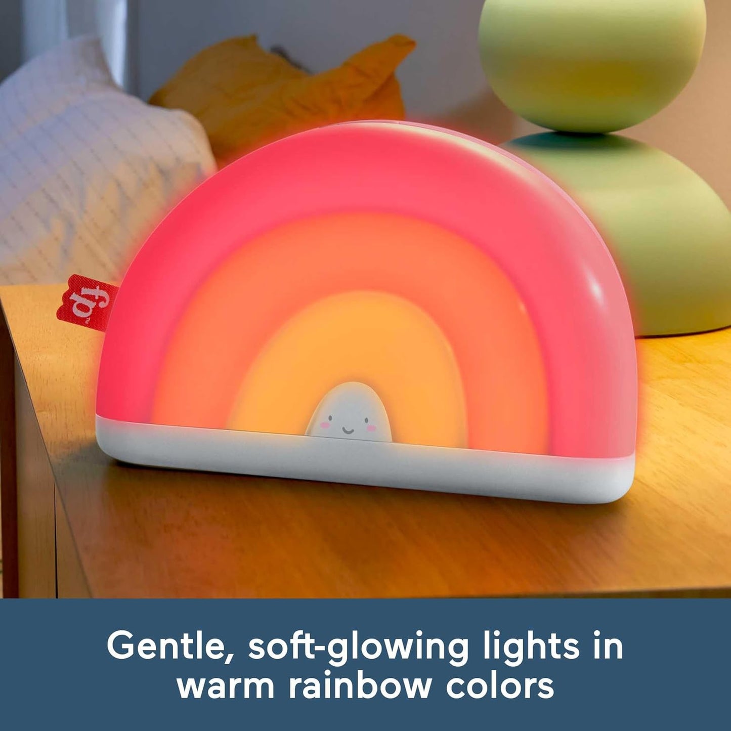 Fisher-Price Soothe & Glow Rainbow Sound Machine with Music and Lights for Babies from Birth and up
