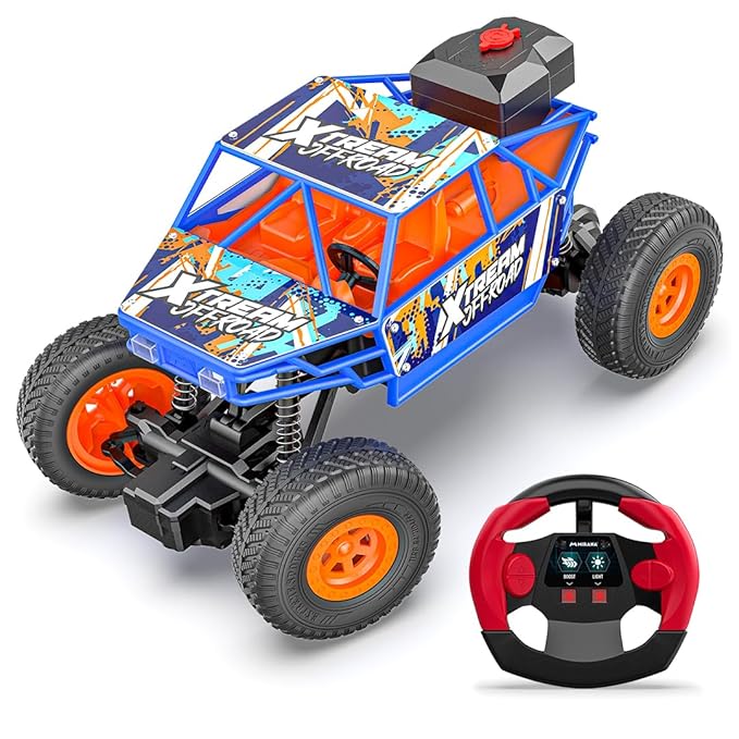Mirana Duster 2WD Rock Crawler 4x4 | Rechargeable Offroad Monster Truck | High Speed ATV RC Car with Nitro Boost | Remote Control Car Toys for Kids | Made in India (2 Wheel Drive, Green)