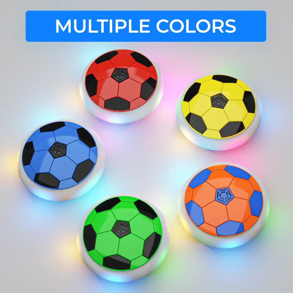 Mirana Type-C USB Rechargeable Hover Football Indoor Floating Hoverball Soccer | Air Football Neon Lite | Made in India Fun Toy Best Gift for Boys and Kids (Red)