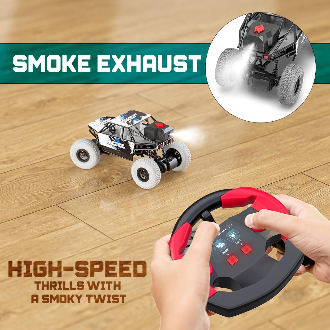 Mirana Duster 2WD Rock Crawler 4x4 | Rechargeable Offroad Monster Truck | High Speed ATV RC Car with Nitro Boost | Remote Control Car Toys for Kids | Made in India (2 Wheel Drive, Green)