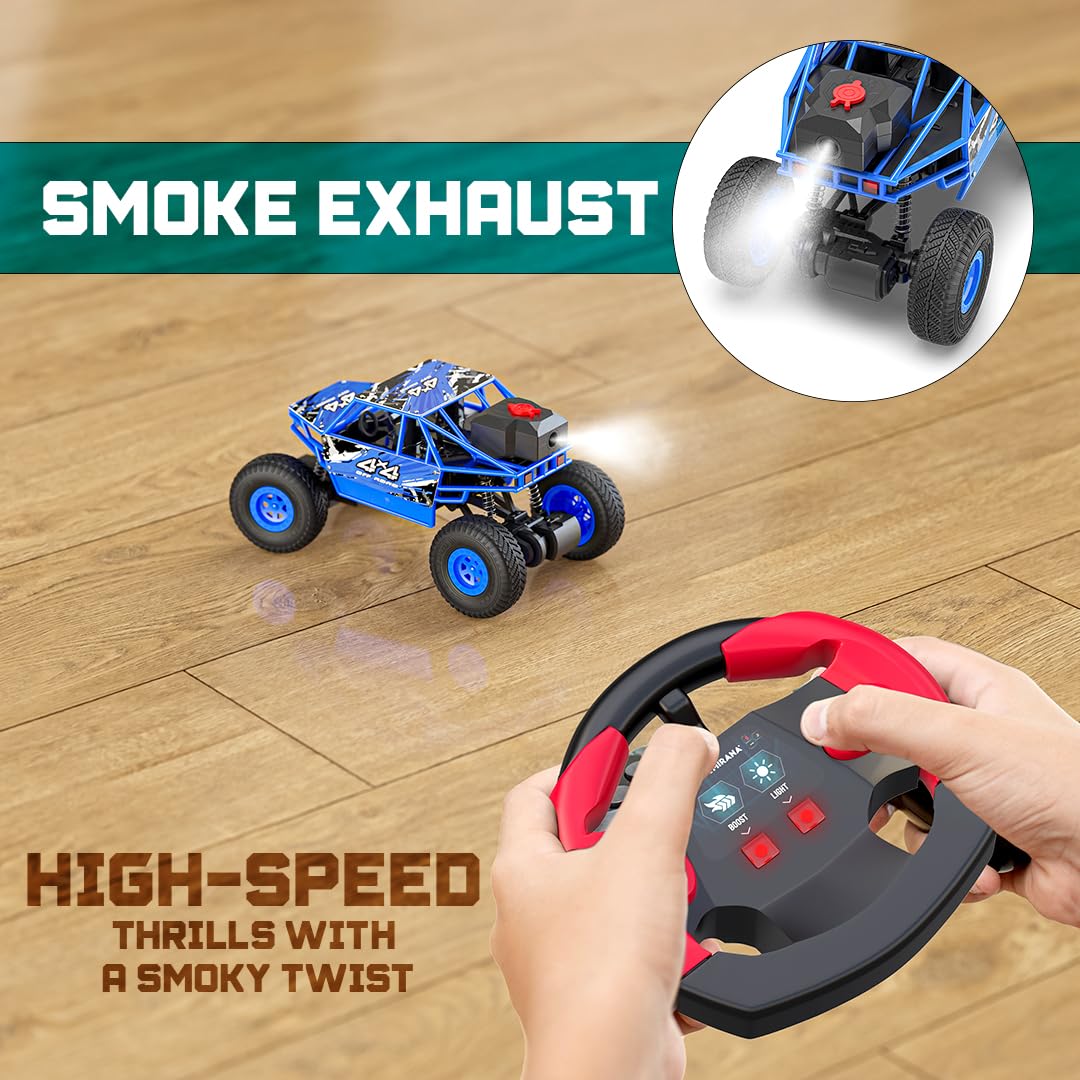 Mirana Duster 2WD Rock Crawler 4x4 | Rechargeable Offroad Monster Truck | High Speed ATV RC Car with Nitro Boost | Remote Control Car Toys for Kids | Made in India (2 Wheel Drive, Green)