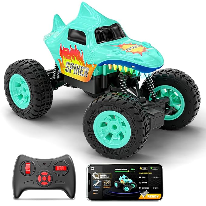 Mirana Spiker 2WD RC Car for Kids | High-Speed ATV Remote & App-Controlled Rock Crawler | USB Rechargeable Offroad Monster Truck with Bluetooth Speakers & RGB Lights | Gift for Boys & Girls