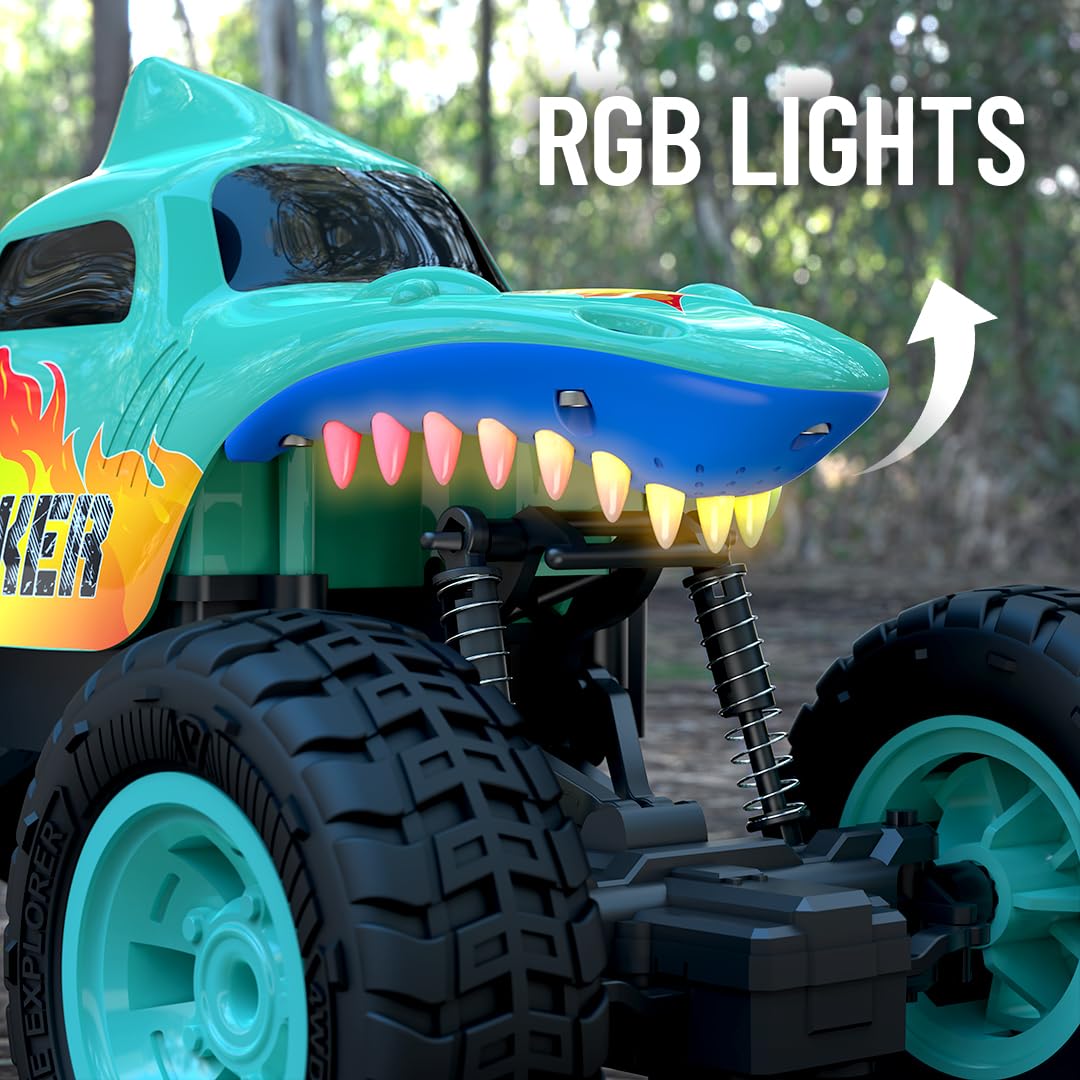 Mirana Spiker 2WD RC Car for Kids | High-Speed ATV Remote & App-Controlled Rock Crawler | USB Rechargeable Offroad Monster Truck with Bluetooth Speakers & RGB Lights | Gift for Boys & Girls