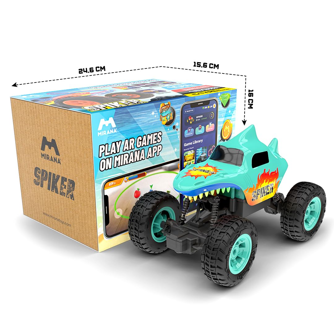 Mirana Spiker 2WD RC Car for Kids | High-Speed ATV Remote & App-Controlled Rock Crawler | USB Rechargeable Offroad Monster Truck with Bluetooth Speakers & RGB Lights | Gift for Boys & Girls