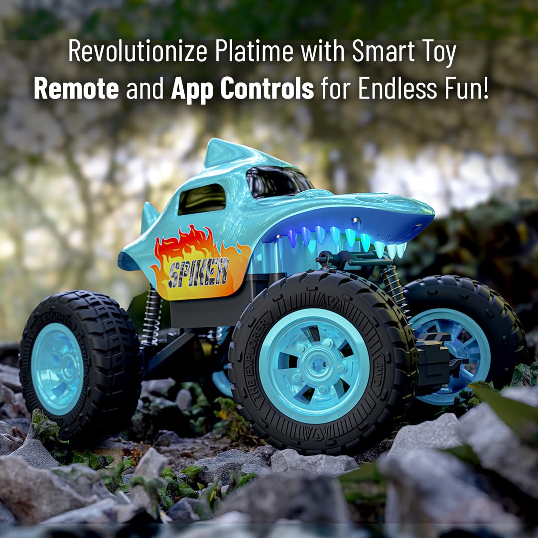Mirana Spiker 2WD RC Car for Kids | High-Speed ATV Remote & App-Controlled Rock Crawler | USB Rechargeable Offroad Monster Truck with Bluetooth Speakers & RGB Lights | Gift for Boys & Girls