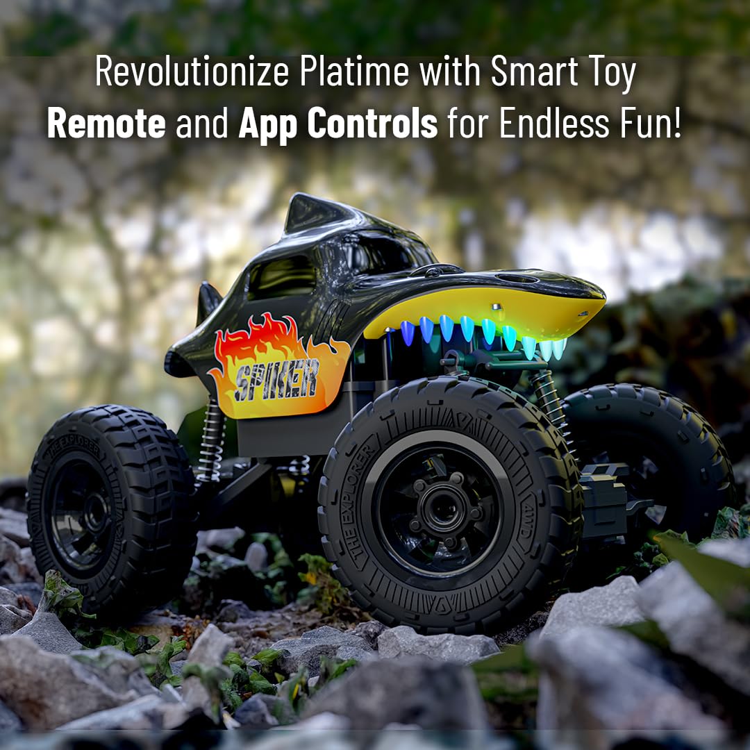 Mirana Spiker 2WD RC Car for Kids | High-Speed ATV Remote & App-Controlled Rock Crawler | USB Rechargeable Offroad Monster Truck with Bluetooth Speakers & RGB Lights | Gift for Boys & Girls