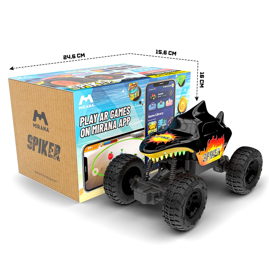 Mirana Spiker 2WD RC Car for Kids | High-Speed ATV Remote & App-Controlled Rock Crawler | USB Rechargeable Offroad Monster Truck with Bluetooth Speakers & RGB Lights | Gift for Boys & Girls