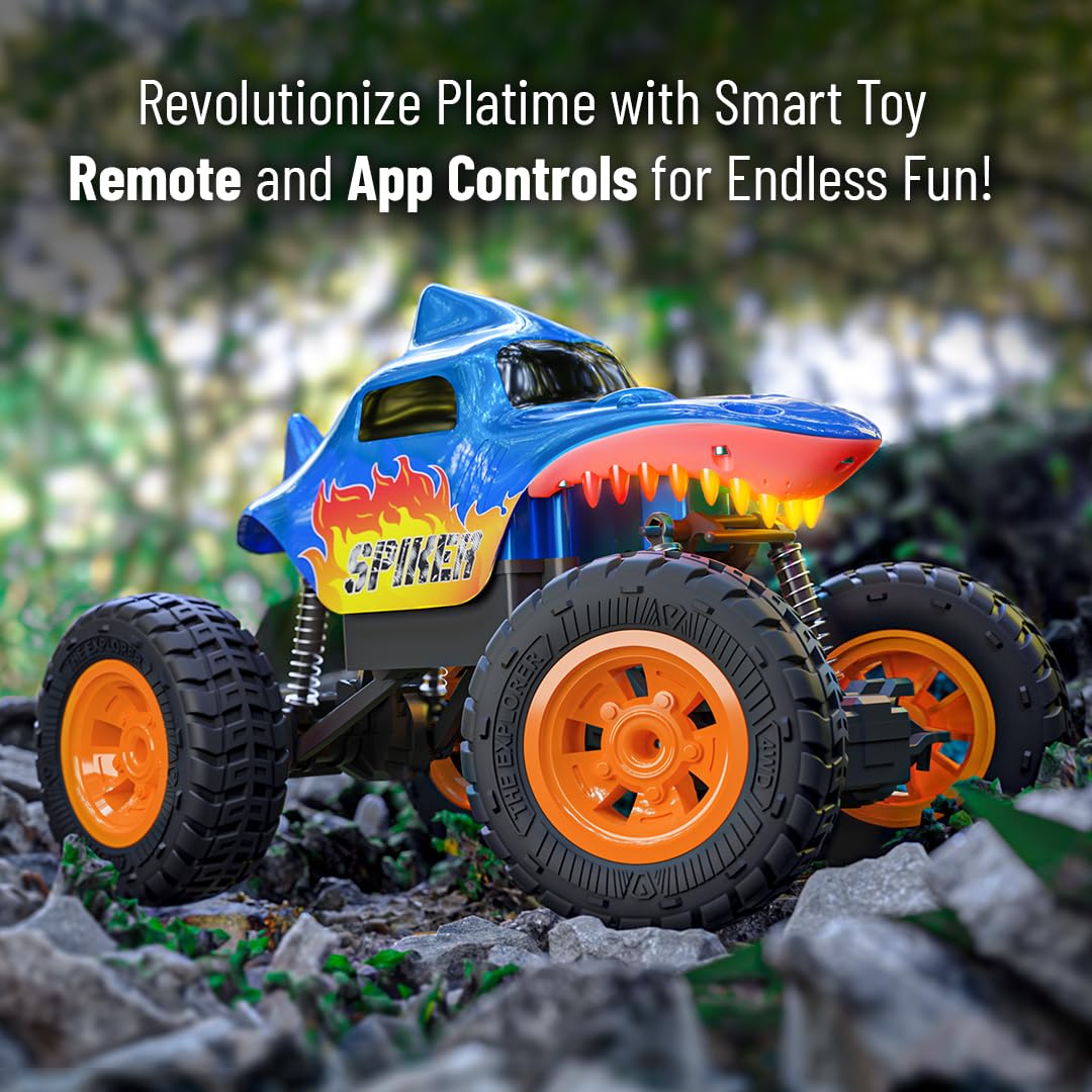 Mirana Spiker 2WD RC Car for Kids | High-Speed ATV Remote & App-Controlled Rock Crawler | USB Rechargeable Offroad Monster Truck with Bluetooth Speakers & RGB Lights | Gift for Boys & Girls