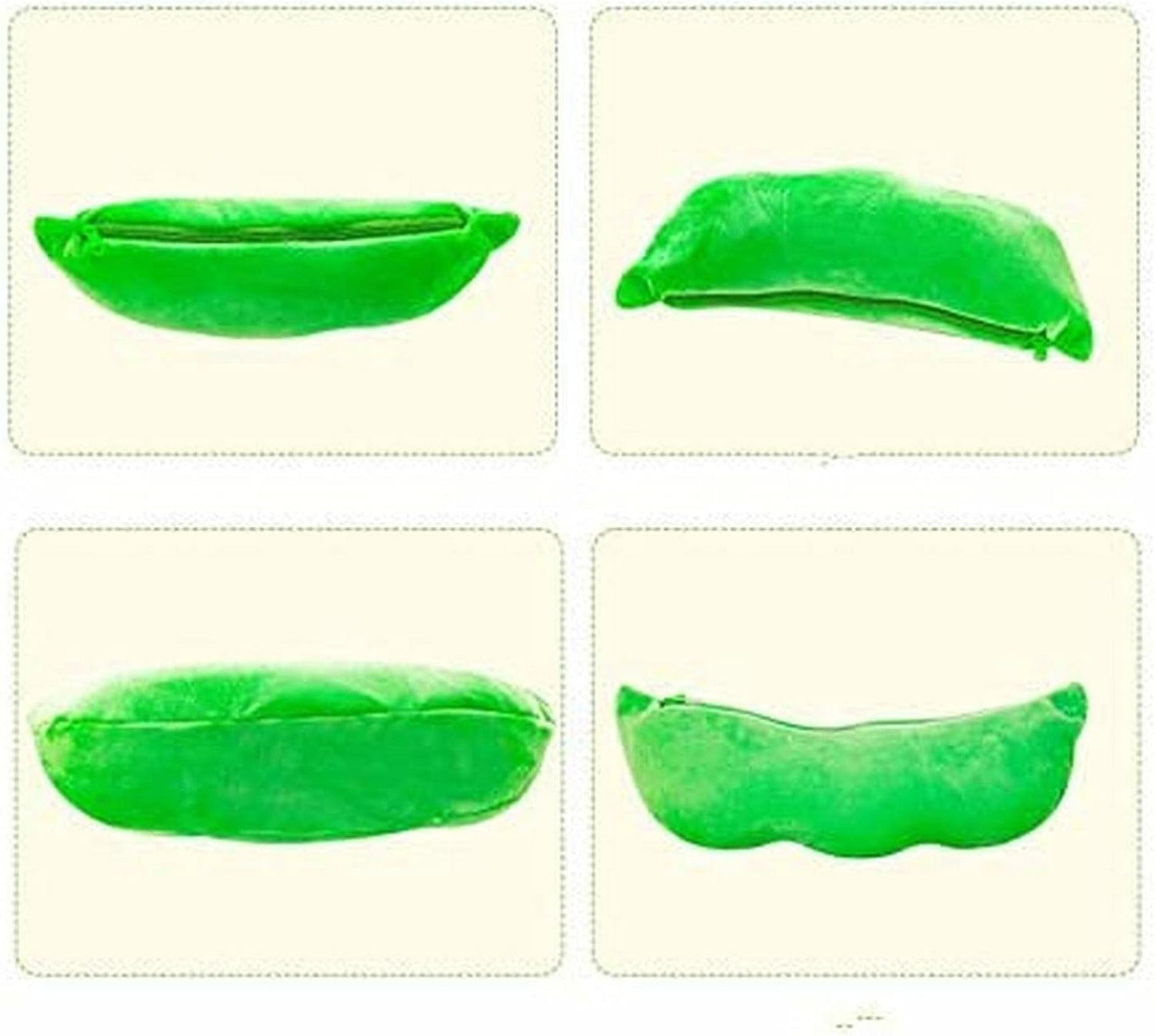 LAARNT 25 cm Cute Green Pea Plush Doll, Adorable Plush Animal, Creative Grown Peas, Sweet Cuddle Cotton Stuffed Toy, Unique Grown Pea Cushion