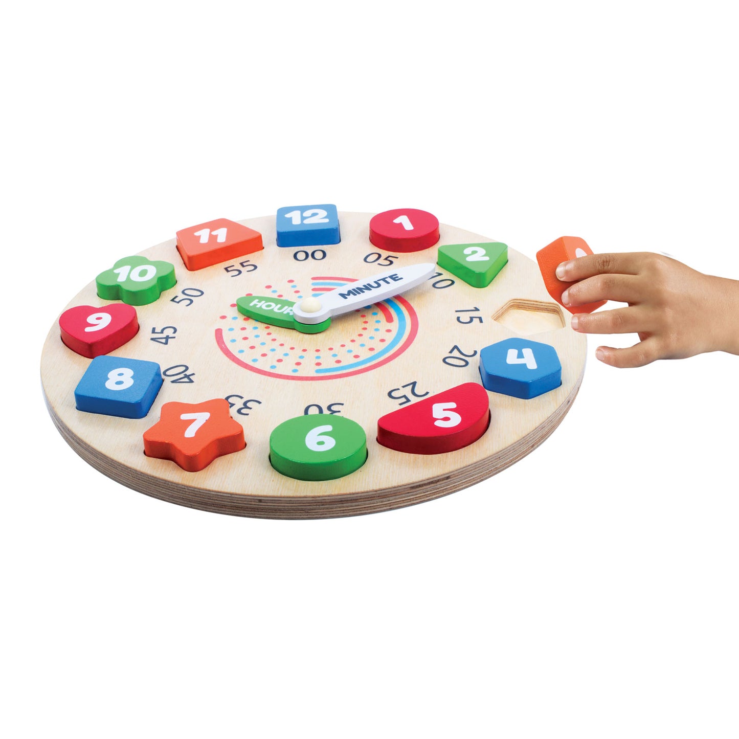 Giggles - My Clock, Shape Sorting Clock Puzzle, Teaches Time, Shapes and Numbers Preschool Toys (3 Years & Above, Multicolour)