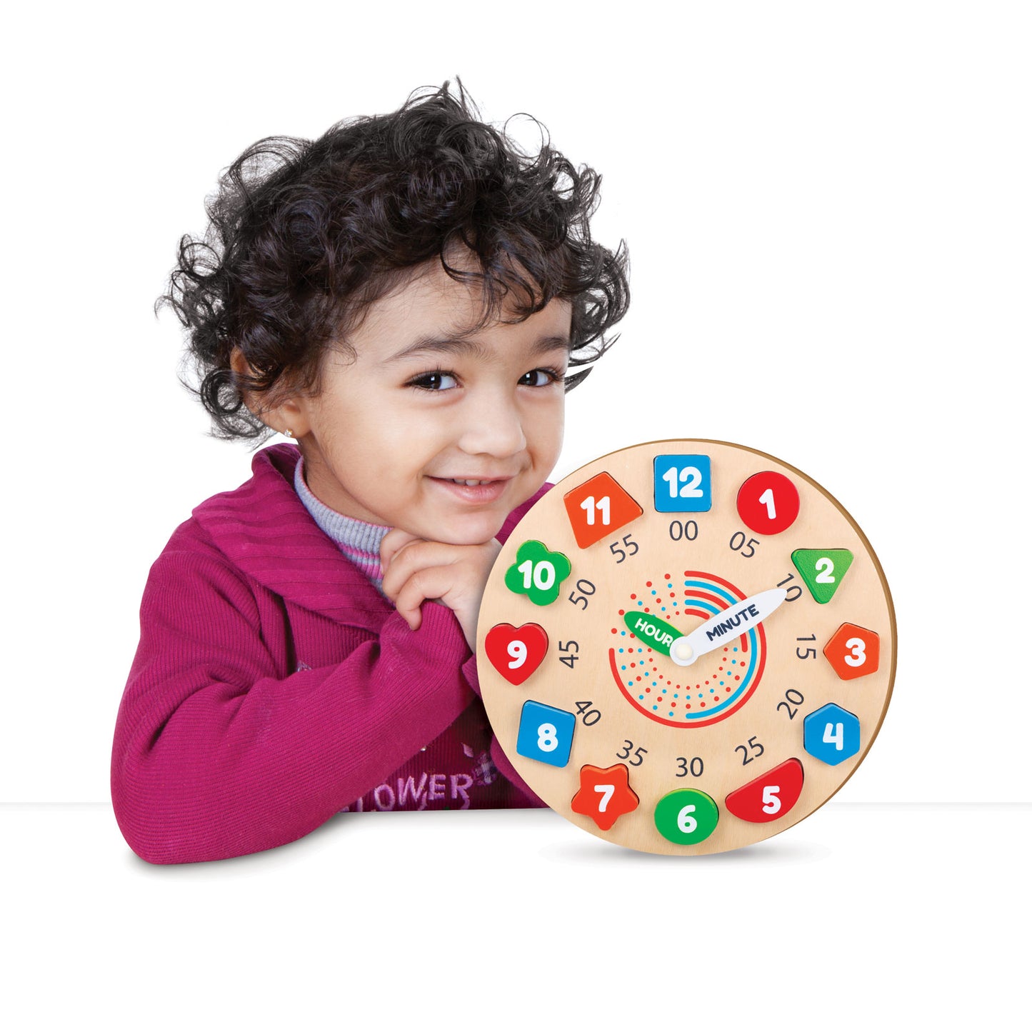 Giggles - My Clock, Shape Sorting Clock Puzzle, Teaches Time, Shapes and Numbers Preschool Toys (3 Years & Above, Multicolour)