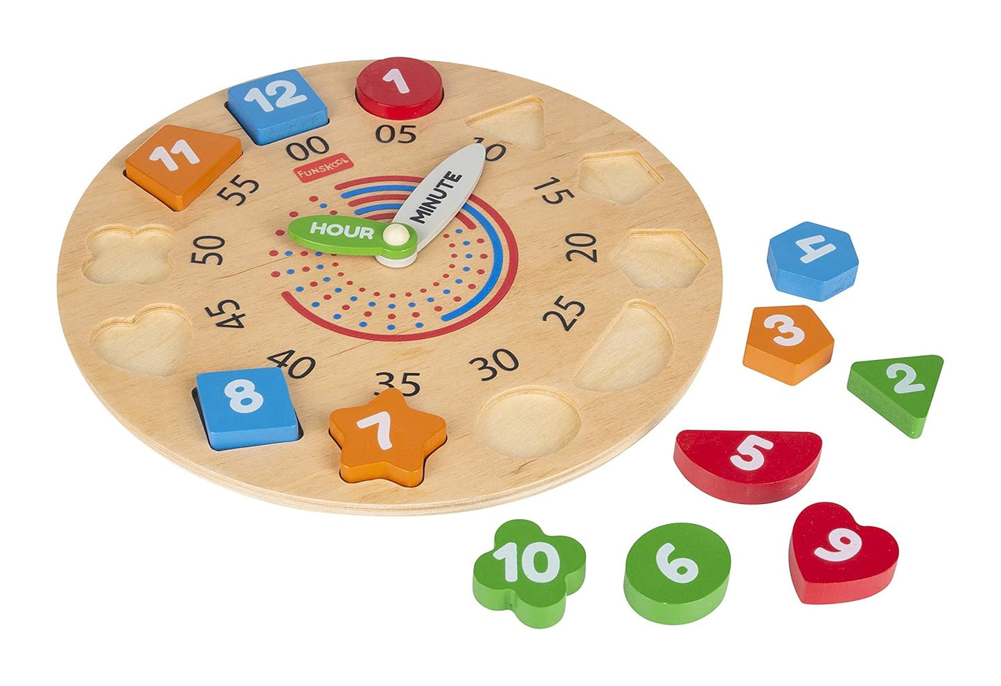 Giggles - My Clock, Shape Sorting Clock Puzzle, Teaches Time, Shapes and Numbers Preschool Toys (3 Years & Above, Multicolour)