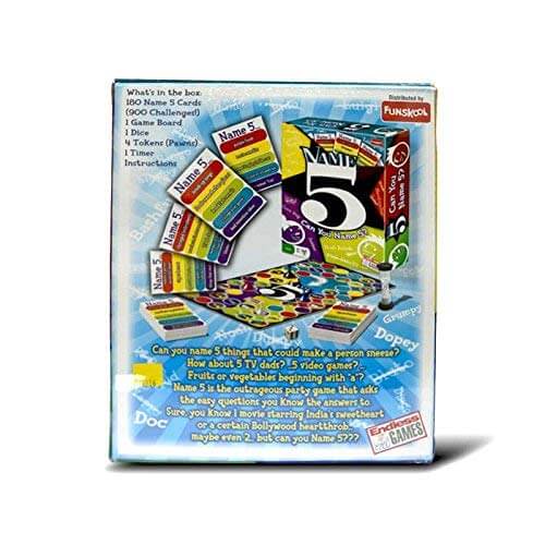 Funskool Original Name 5, Find 5 Names, Card Game for Kids, Educational, Fun & Engaging, 2-4 Players, Perfect for Family Game Nights, Multicolour, Gift Set for Kid, Age 8+ Years