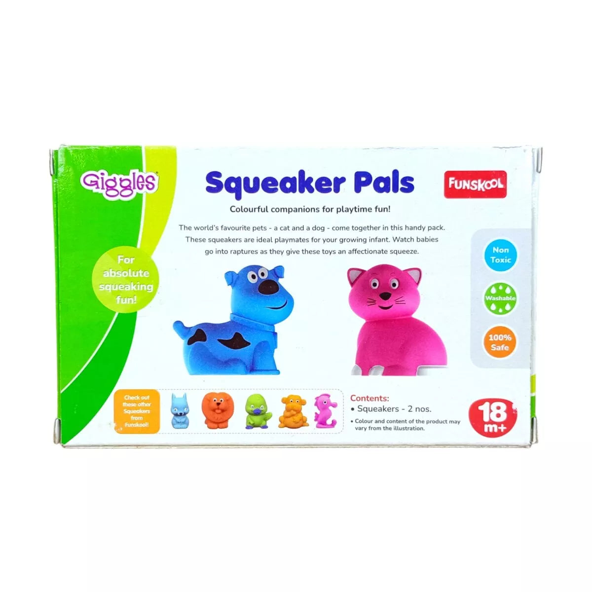 Funskool Giggles Squeaker Pals Colourful Companions For Playtime Fun For Kids | 18 Months