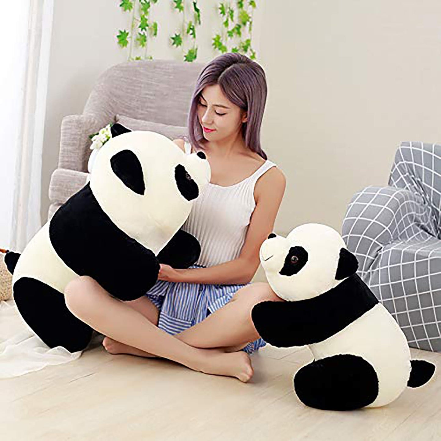 LOVEY DOVEY Soft Black and White Panda Teddy Bear – 35 cm Plush Toy for Kids and Loved Ones – Soft, Cuddly, Washable Gift – Non-Toxic, Made in India