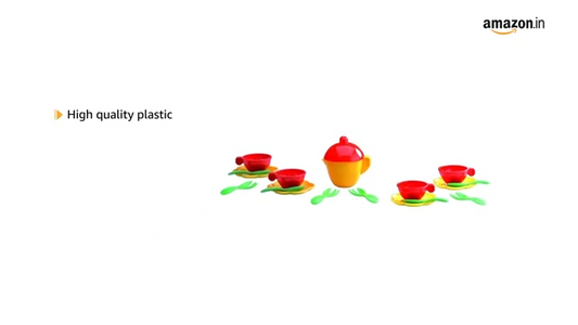 Funskool Giggles, Party Set, Colourful Pretend and Play Tea set, Language and Social skills,Role Play, 3 Years & above, Preschool toys