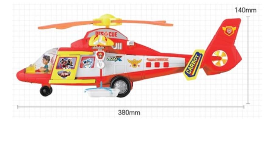 TOY STATION Friction Toy Big Size Toy for Kids with Pull and Push Function (Helicopter), Multicolor