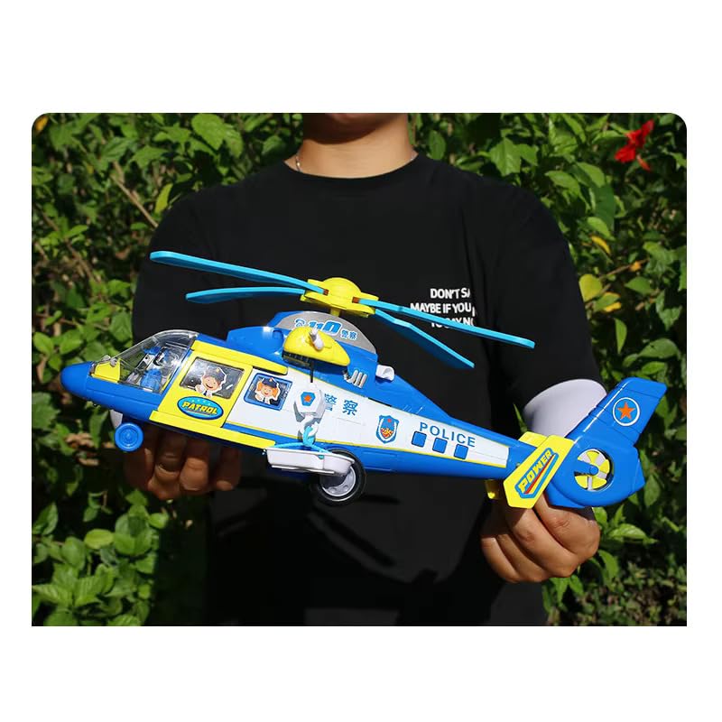 TOY STATION Friction Toy Big Size Toy for Kids with Pull and Push Function (Helicopter), Multicolor