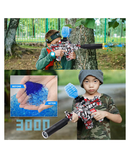 Gel Ball Blaster Toy Gun for Boys Electric Rechargeable Splatter Ball Gun with Water Gel Beads Automatic Shooting Toy Outdoor Game Gift for Kids (Electric Gel Ball Blaster Gun)