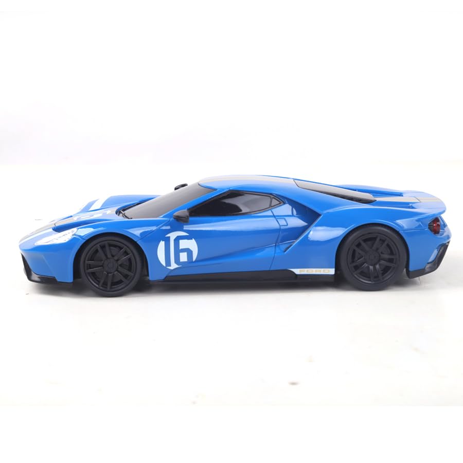 Vinie Remote Control Car for Boys, RC Cars Ford GT Heritage Edition, 1:24 Scale Officially Licensed Kids Toys, Race Car with Cool Led Lights, 4 5 6 7 8 9 10 11 12 Year Old Boy Birthday Gift (Blue)
