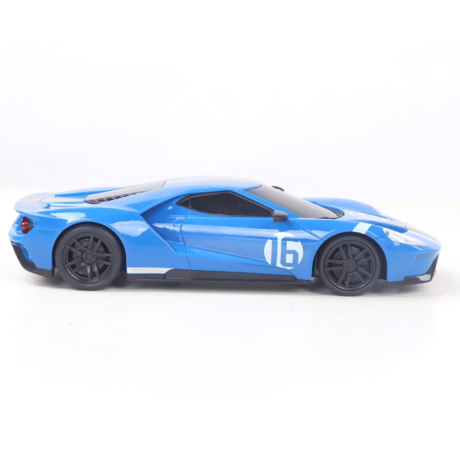 Vinie Remote Control Car for Boys, RC Cars Ford GT Heritage Edition, 1:24 Scale Officially Licensed Kids Toys, Race Car with Cool Led Lights, 4 5 6 7 8 9 10 11 12 Year Old Boy Birthday Gift (Blue)