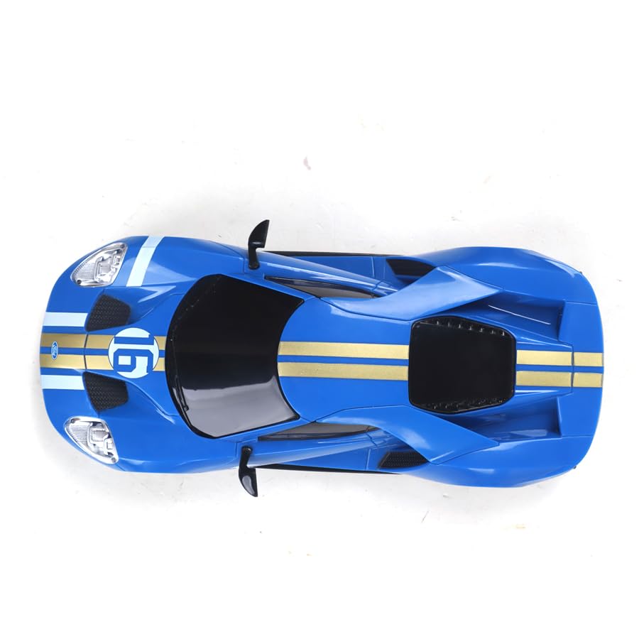 Vinie Remote Control Car for Boys, RC Cars Ford GT Heritage Edition, 1:24 Scale Officially Licensed Kids Toys, Race Car with Cool Led Lights, 4 5 6 7 8 9 10 11 12 Year Old Boy Birthday Gift (Blue)