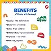 Play with Dough Fun with Dough Clay 5 Pcs , Modeling-REUSABLE Non-Toxic Air Dry Clay, DIY Craft Activity, BIS Approved (dough Clay Numbers Letters 35 piece playset, multicolour, dough,36 pieces moulds+10pc(50 gms clay each))