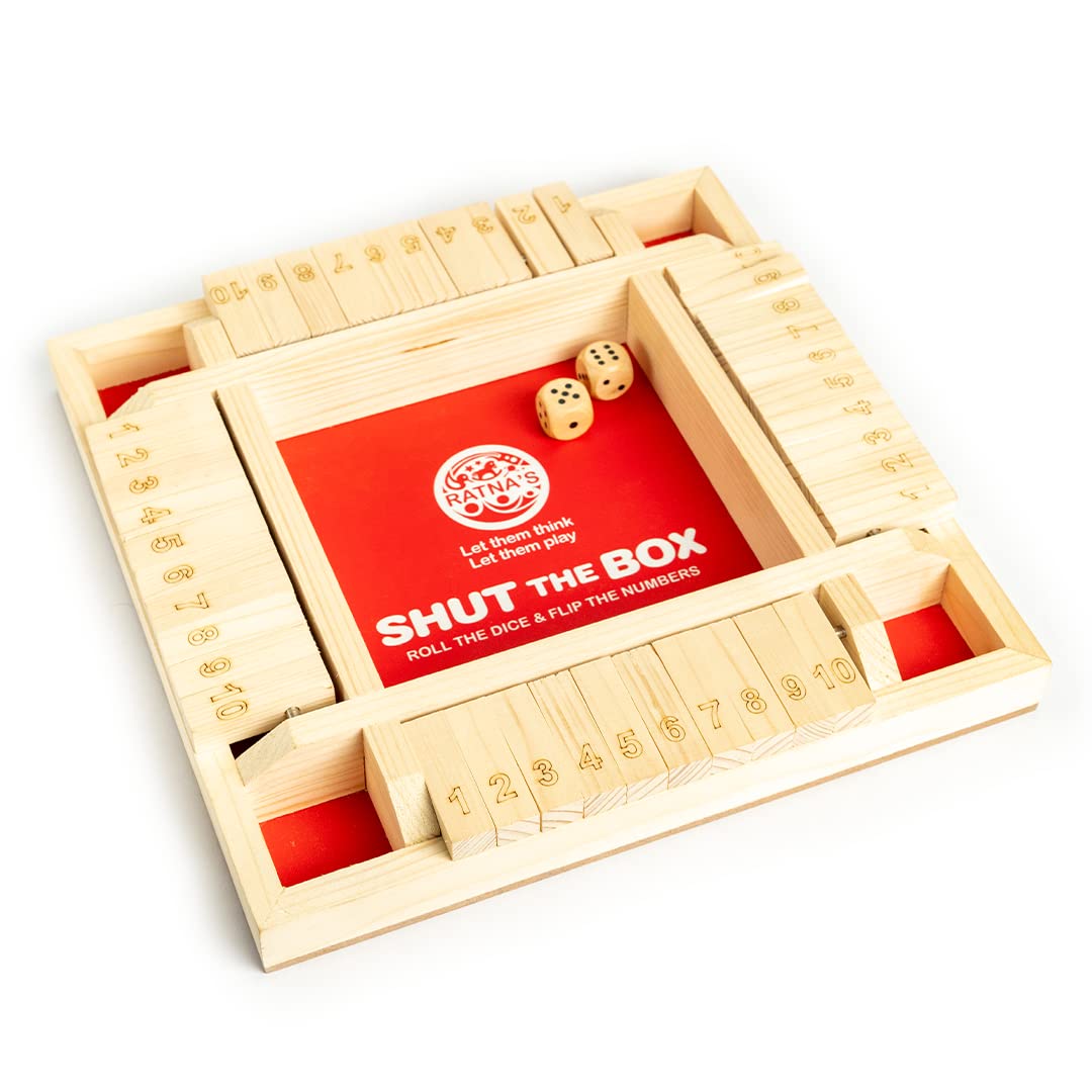 Ratnas Shut The Box Roll and Flip Party & Fun Games for All Age Group