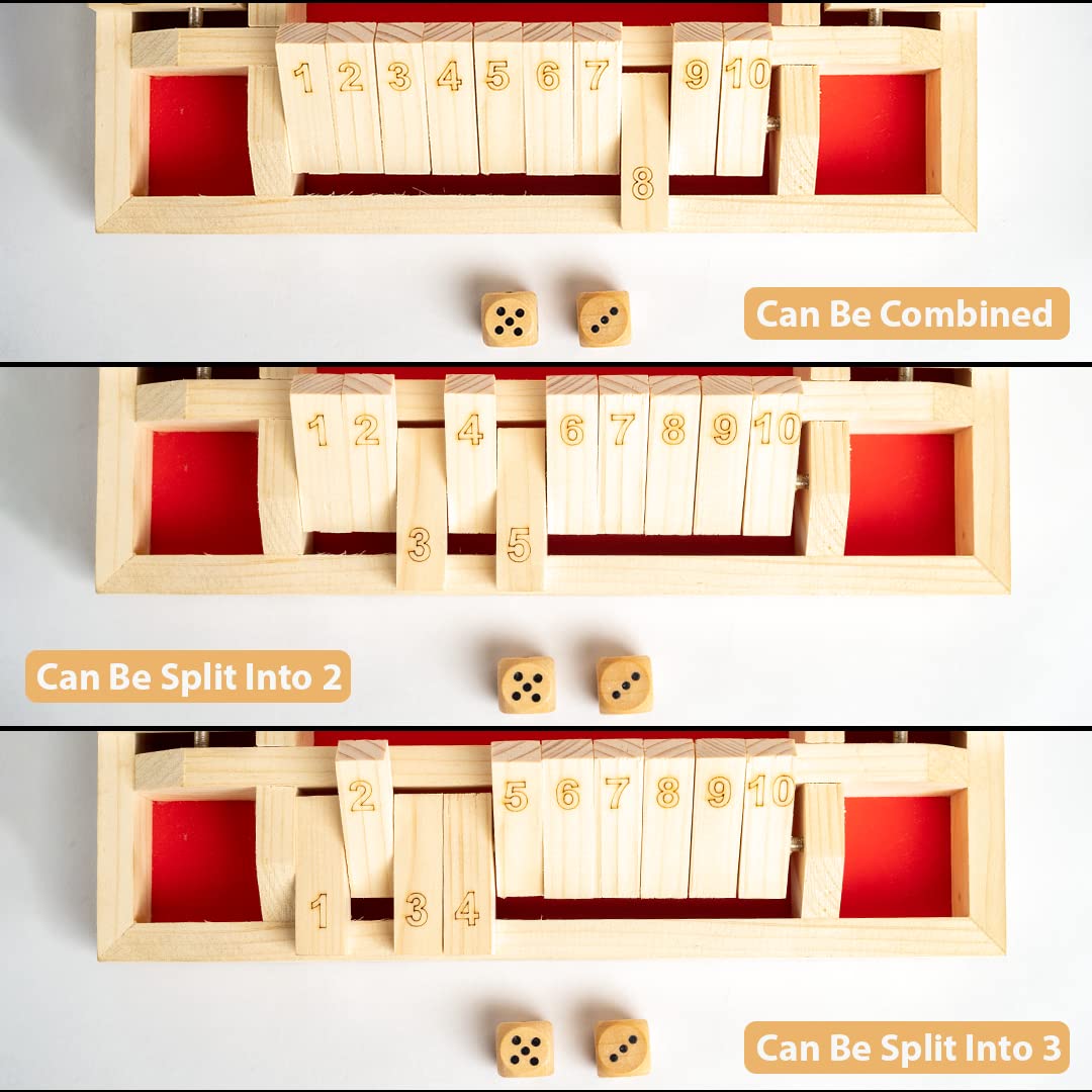 Ratnas Shut The Box Roll and Flip Party & Fun Games for All Age Group