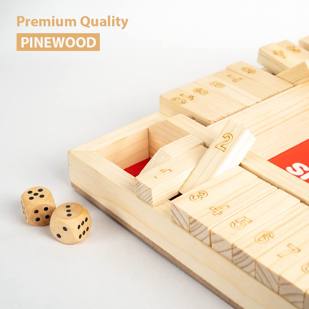Ratnas Shut The Box Roll and Flip Party & Fun Games for All Age Group