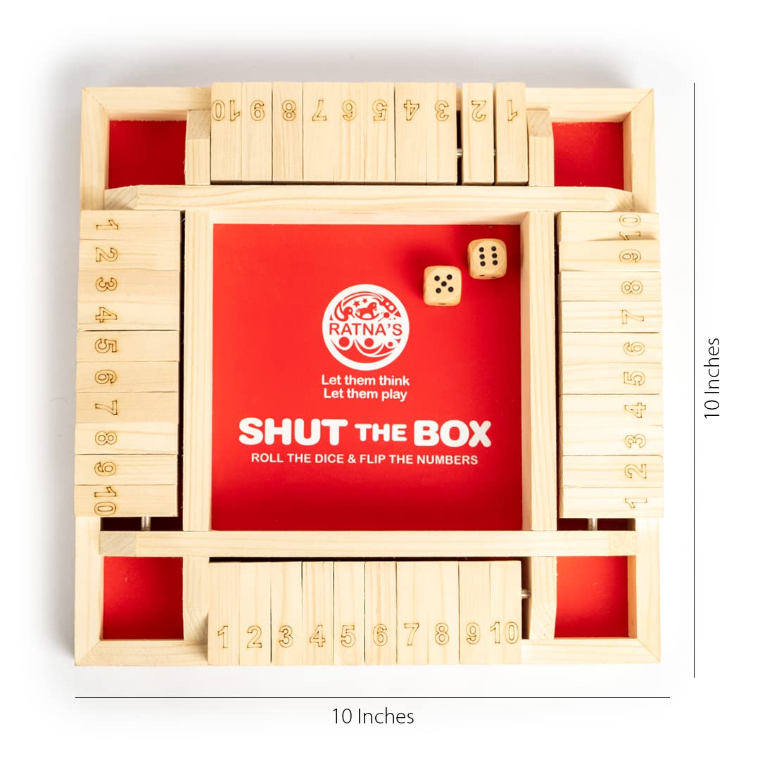 Ratnas Shut The Box Roll and Flip Party & Fun Games for All Age Group