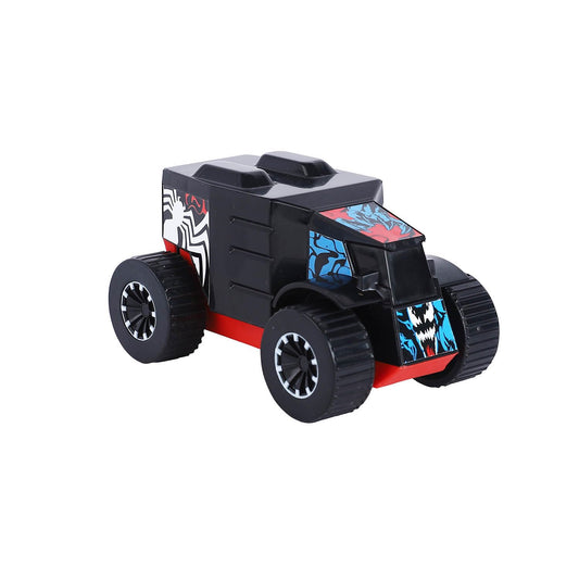 SKOODLE Marvel Pull-Back Monster Truck - Venom Edition, Marvel Inspired Toy Bikes with Sturdy and Long-Lasting Construction, Enhances Motor Skills and Fun Vehicle Toy for Gifting - Black