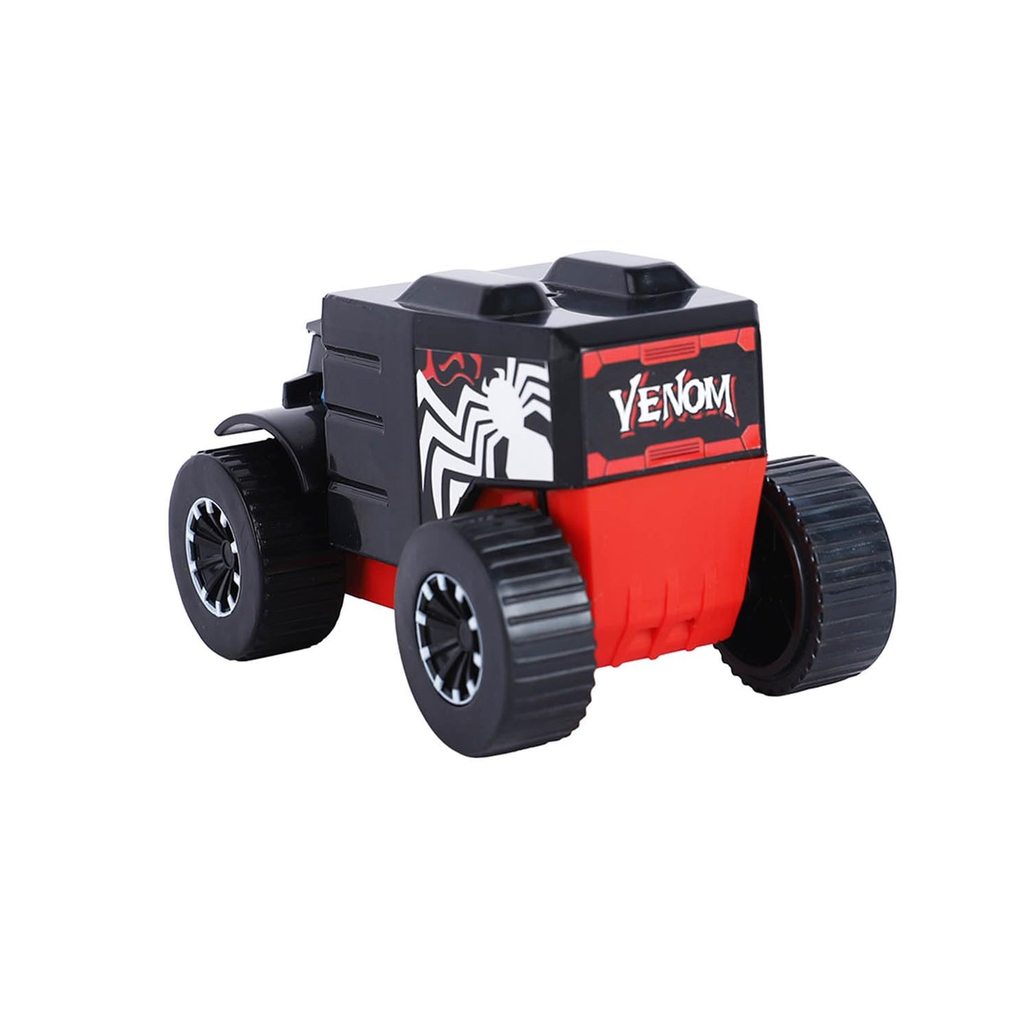 SKOODLE Marvel Pull-Back Monster Truck - Venom Edition, Marvel Inspired Toy Bikes with Sturdy and Long-Lasting Construction, Enhances Motor Skills and Fun Vehicle Toy for Gifting - Black