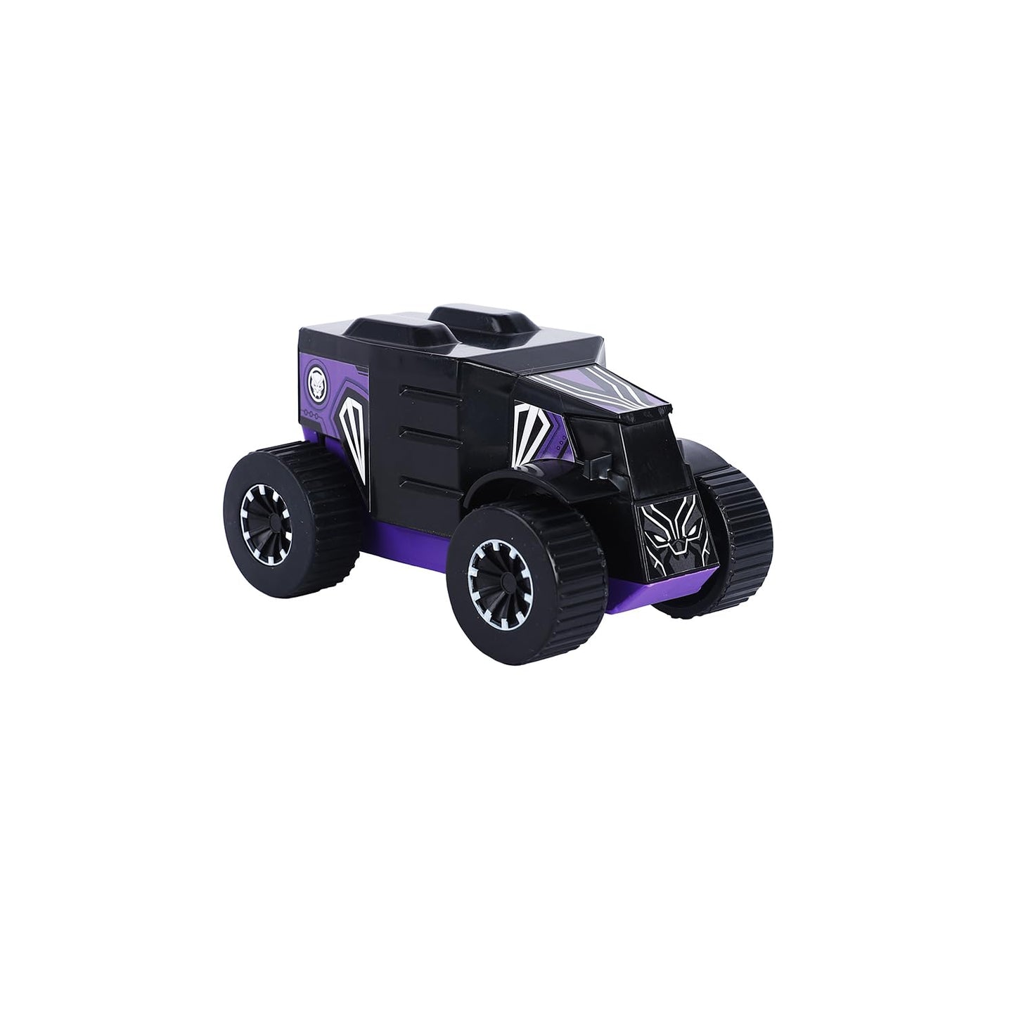SKOODLE Kid Marvel Pull-Back Monster Truck - Black Panther Edition, Marvel Inspired Toy Bikes with Sturdy and Long-Lasting Construction, Enhances Motor Skills and Fun Vehicle Toy for Gifting - Blue