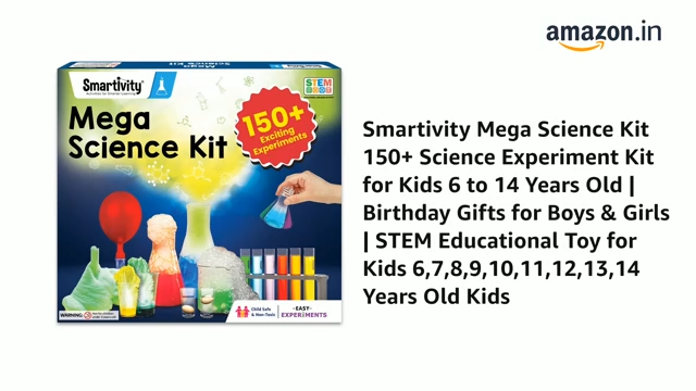 Smartivity Mega Science Kit 150+ Science Experiment Kit for Kids 6 to 14 Years Old | Birthday Gifts for Boys & Girls | STEM Educational Toy for Kids 6,7,8,9,10,11,12,13,14 Years Old Kids