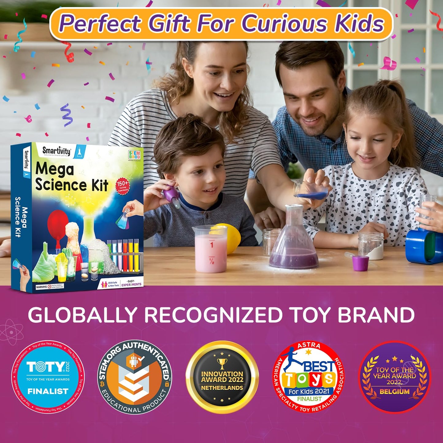 Smartivity Mega Science Kit 150+ Science Experiment Kit for Kids 6 to 14 Years Old | Birthday Gifts for Boys & Girls | STEM Educational Toy for Kids 6,7,8,9,10,11,12,13,14 Years Old Kids