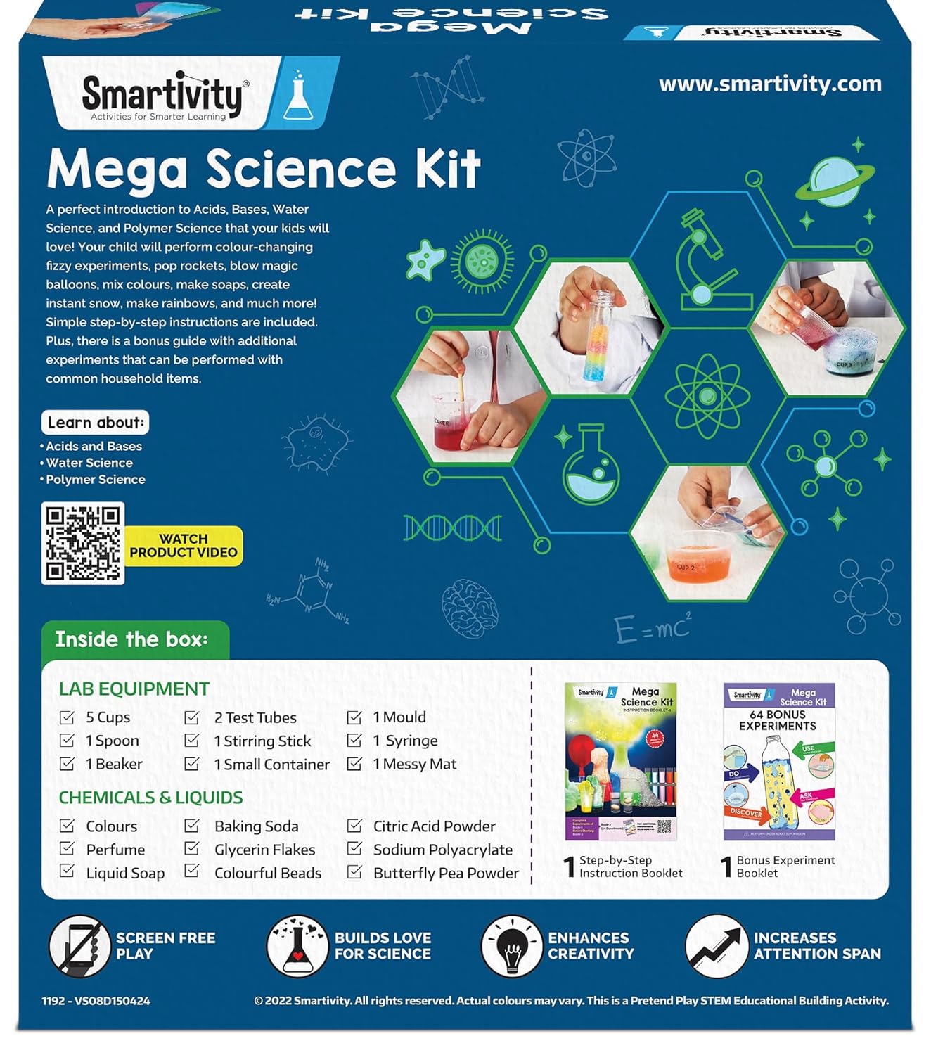 Smartivity Mega Science Kit 150+ Science Experiment Kit for Kids 6 to 14 Years Old | Birthday Gifts for Boys & Girls | STEM Educational Toy for Kids 6,7,8,9,10,11,12,13,14 Years Old Kids