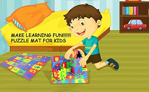 Popup Glad 36 Pieces Mini Puzzle Foam Mat, Multicolor, Baby