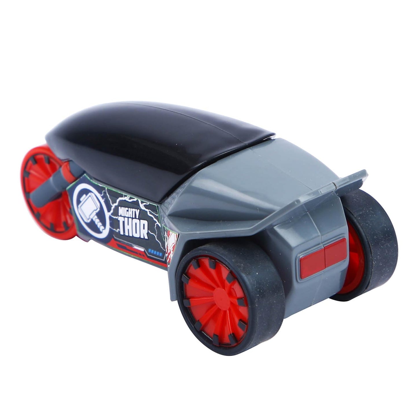 SKOODLE Marvel Pull-Back Rider Bike for Kids - Thor Edition Motorcycles, Marvel Inspired Toy Bikes with Sturdy and Long-Lasting Construction, Enhances Motor Skills and Fun Vehicle Toy for Gift - Grey