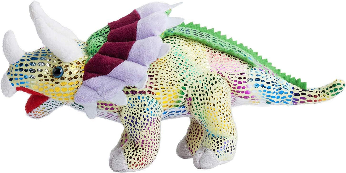 Plush Dinosaur Stuffed Animal Set of 4 Soft Dinosaur Toys for Boys and Girls, 12 Inches Each Stuffed Dinosaur Set Includes Tyrannosaurus Rex, Brachiosaurus, Stegosaurus and Triceratops Dinosaurs