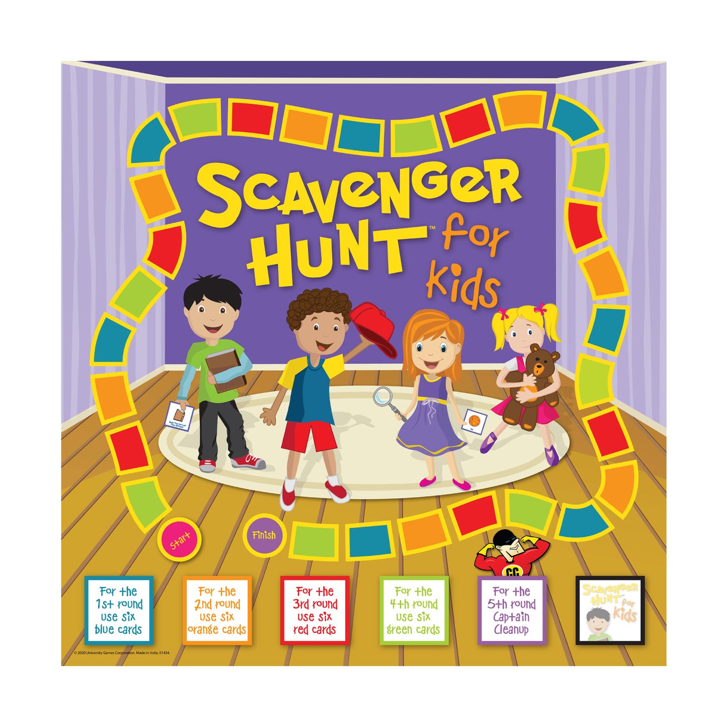 Funskool Scavenger Hunt, Strategy Game, Board Game for Kids, Adults, Families, Educational, Fun, 2 to 4 Players, Family Fun, Learning Activity Toy for Childrens, Gift Set for Kid, Ages 6+ Years