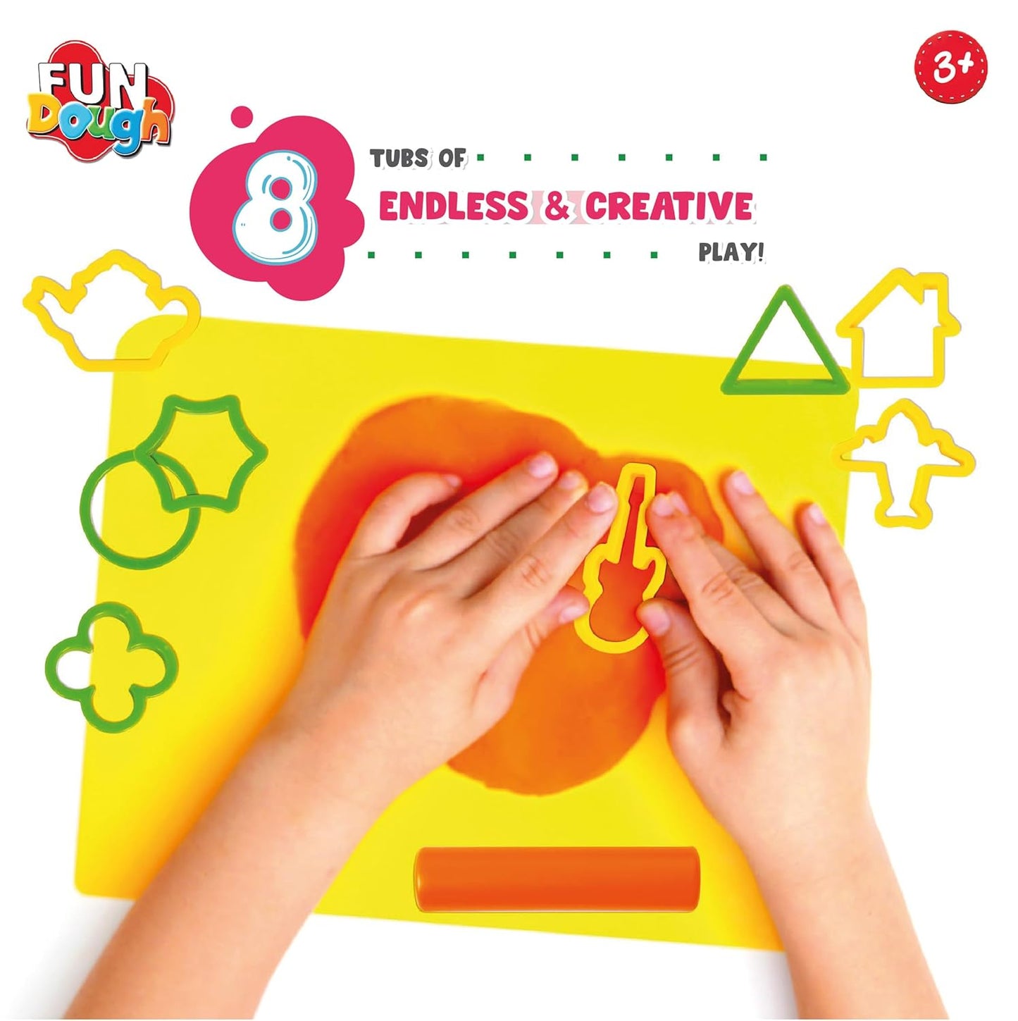 Funskool Fundough Playset School Bus, A for Children, Multicolour, Dough, Toy, Shaping, Sculpting, 3 Years