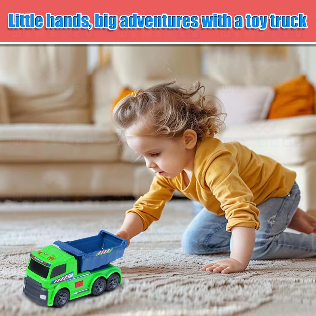 Dickie Garbage Truck Car Toy for Kids Dump Construction Vehicle Playset Realistic Design with Sound & Lights Interactive Role Play Toys Enhances Motor Skills for 3 4 5 6+