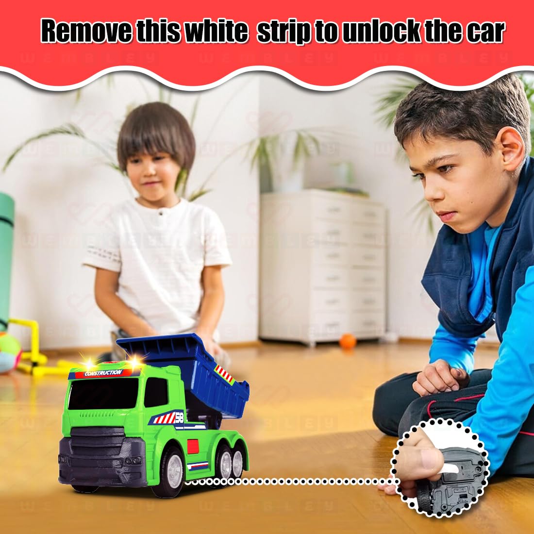 Dickie Garbage Truck Car Toy for Kids Dump Construction Vehicle Playset Realistic Design with Sound & Lights Interactive Role Play Toys Enhances Motor Skills for 3 4 5 6+